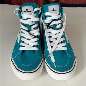 Airwalk Teal and White High-Top Sneakers